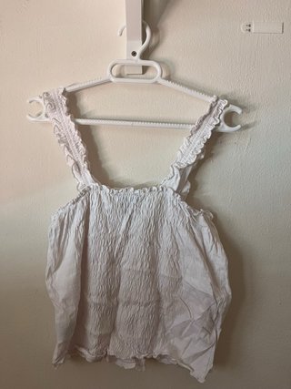 Top New Look blanco con tirantes