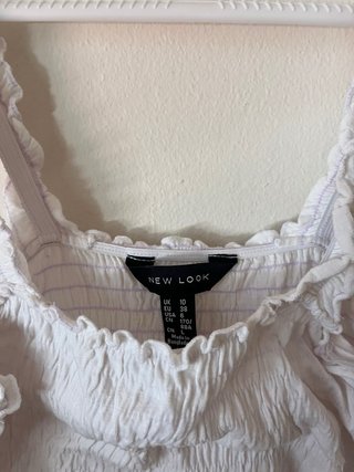Top New Look blanco con tirantes