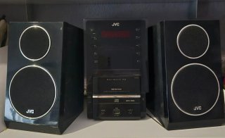Minicadena JVC Negra con Altavoces