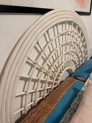 Cabecero Ratan Blanco Arco