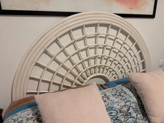 Cabecero Ratan Blanco Arco