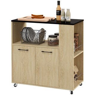 Carrello da Cucina in Truciolato con Ripiano Apert