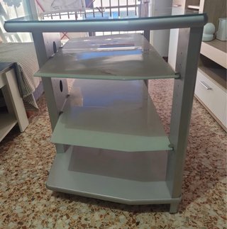 Mesa TV o centro cristal y metal