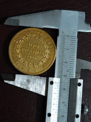 Moneta d'Oro 100 Franchi Francesi 1906