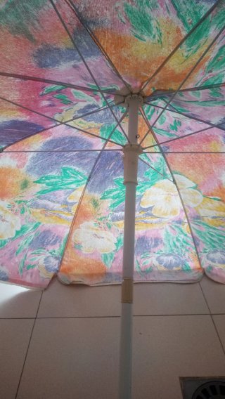 Sombrilla 195 cm diametro jardin, terraza, playa