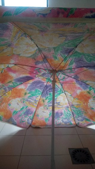 Sombrilla 195 cm diametro jardin, terraza, playa
