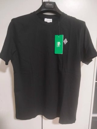 Camiseta Lacoste Negra Verano Hombre