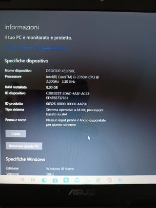Notebook Asus X54C Nero