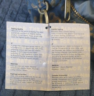 Pochette Kipling Grigio/Oro