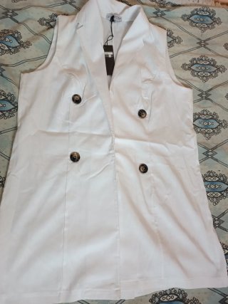 Chaleco Valentina Blanco Talla 46