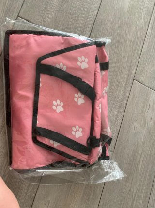 Transportín para mascotas coche rosa