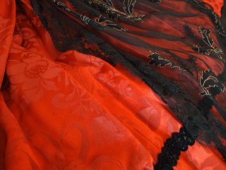 Traje Fallera/Dansaire Rojo y Negro + manteleta