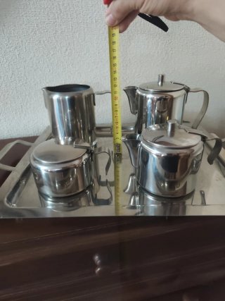 Juego café/té con bandeja y cubitera