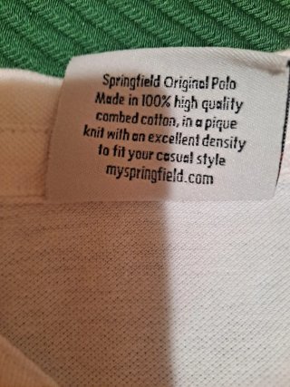 Camiseta Springfield Polo Slim XL Blanca