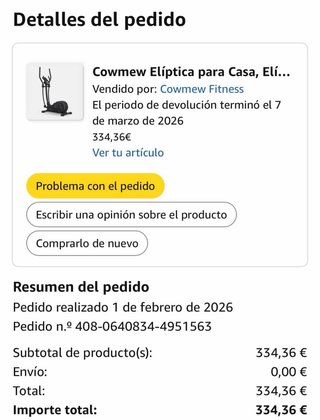 Bicicleta elíptica Cowmew nueva
