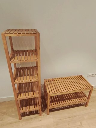 2 Muebles Ikea: Estantería y Banco