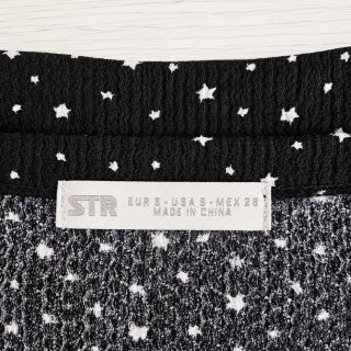Vestido STR estrellas negro manga larga Talla M