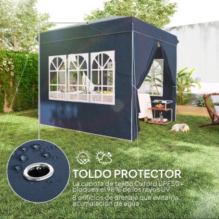 Carpa Plegable Pop-up 2.5x2.5m c/4 Paredes