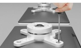 Soporte Monitor Doble Gris/Plata