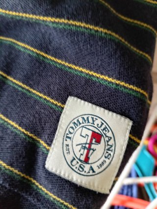 Polo Tommy Hilfiger rayas azul marino Talla XL