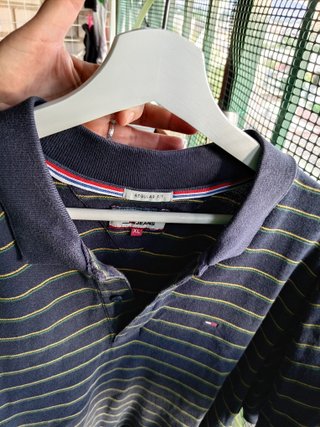 Polo Tommy Hilfiger rayas azul marino Talla XL