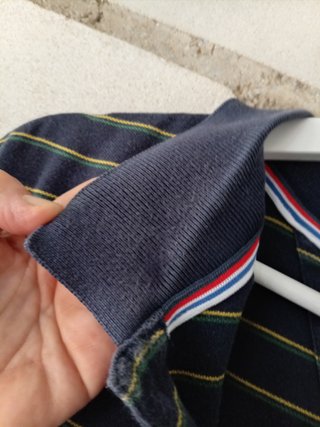 Polo Tommy Hilfiger rayas azul marino Talla XL