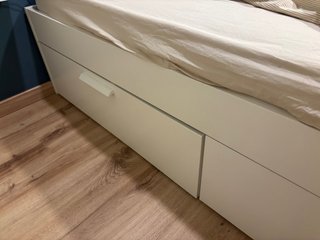 Cama Ikea Blanca con Almacenamiento