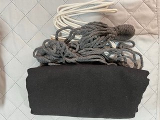Hamaca Colgante Silla Negra Tela