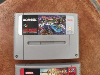 Super Nintendo Cartuchos: Turtles in Time y Legen