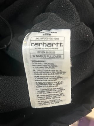 Chaqueta Carhartt Negra Anorak