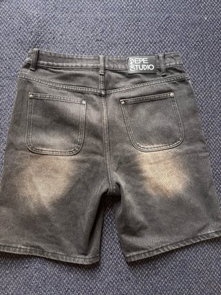 Pantalones cortos negros vaqueros de pee studios