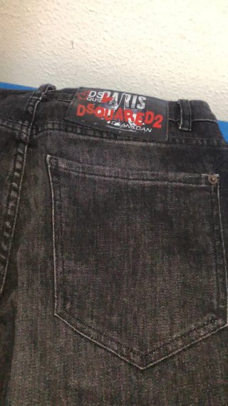 Pantalón Dsquared2 Negro/Gris Desgastado