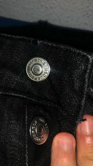 Pantalón Dsquared2 Negro/Gris Desgastado