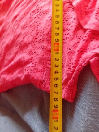 Blusa Coral Talla XL con Volantes