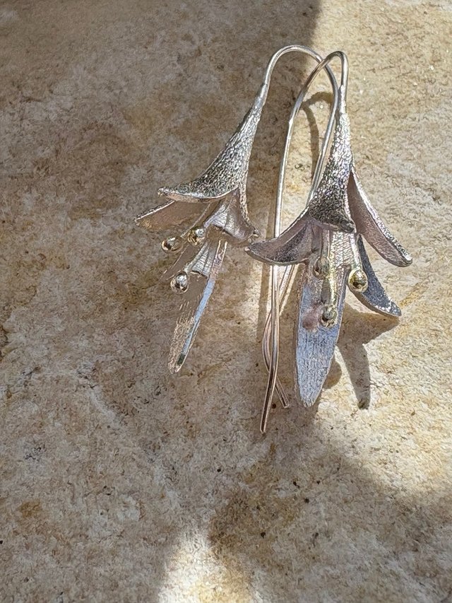 Pendientes Flor Plata Ley 925