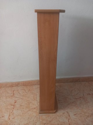 Estantería CDs Madera Marrón Negra
