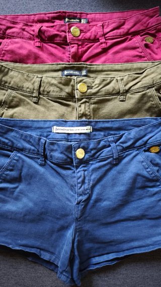 Lote 3 Pantalones Cortos Stradivarius T-36