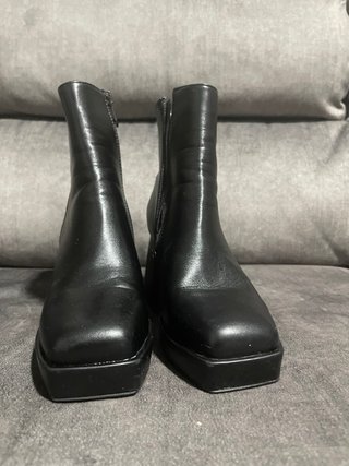 Botines negros plataforma tacón ancho