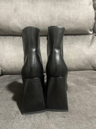 Botines negros plataforma tacón ancho