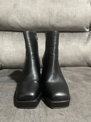 Botines negros plataforma tacón ancho