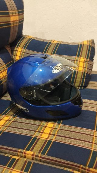 Casco de moto Nitro azul