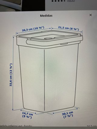 Cubo basura HÄLLBAR IKEA 10L Blanco