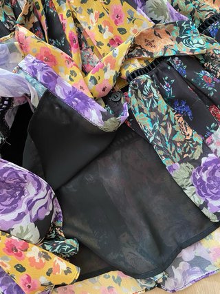 Vestido gasa con lazo Zara T.M