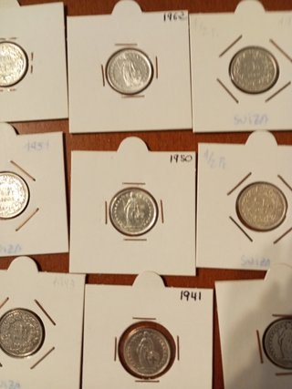 Lotto di 12 monete da 1/2 franco in argento