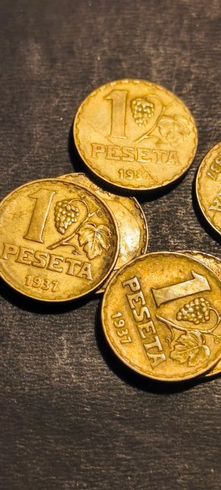 Monedas 1 Peseta 1937 República Española