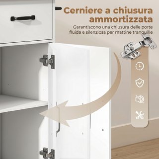 Mobile Cucina con Cassetto, Armadietto e Ripiano R