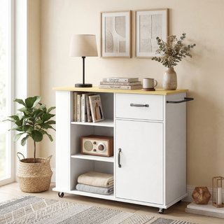 Mobile Cucina con Cassetto, Armadietto e Ripiano R