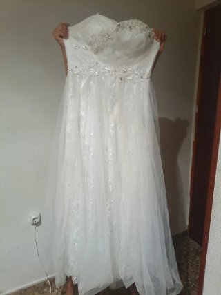 Traje de Novia Blanco con Corsé