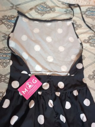 Vestido largo lunares negro y blanco