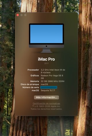 iMac Pro 27 1TB SSD 32GB RAM